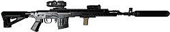 SVD 7.62x54mmR designated marksman rifle modernized edition