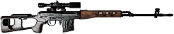 SVD 7.62x54mmR designated marksman rifle